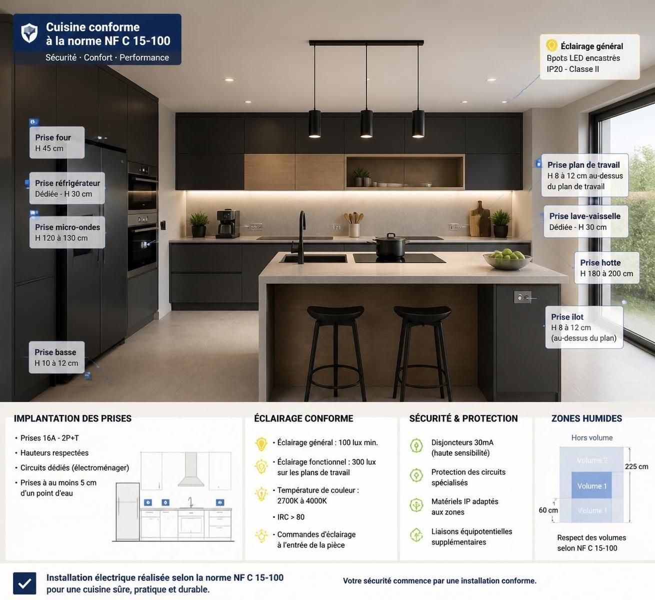 découvrez notre guide complet sur la norme électrique dans une cuisine pour une installation sécurisée et conforme aux réglementations. assurez la sécurité de votre foyer avec des conseils pratiques et détaillés.