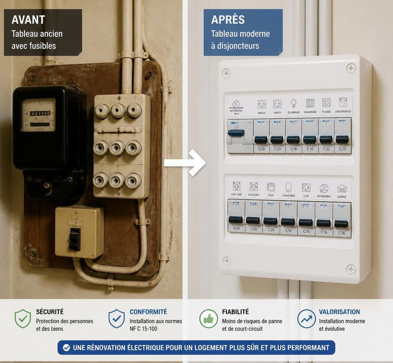 découvrez pourquoi il est important de remplacer un tableau électrique à fusibles par un disjoncteur et comment effectuer cette mise à jour pour garantir sécurité et conformité électrique dans votre habitation.