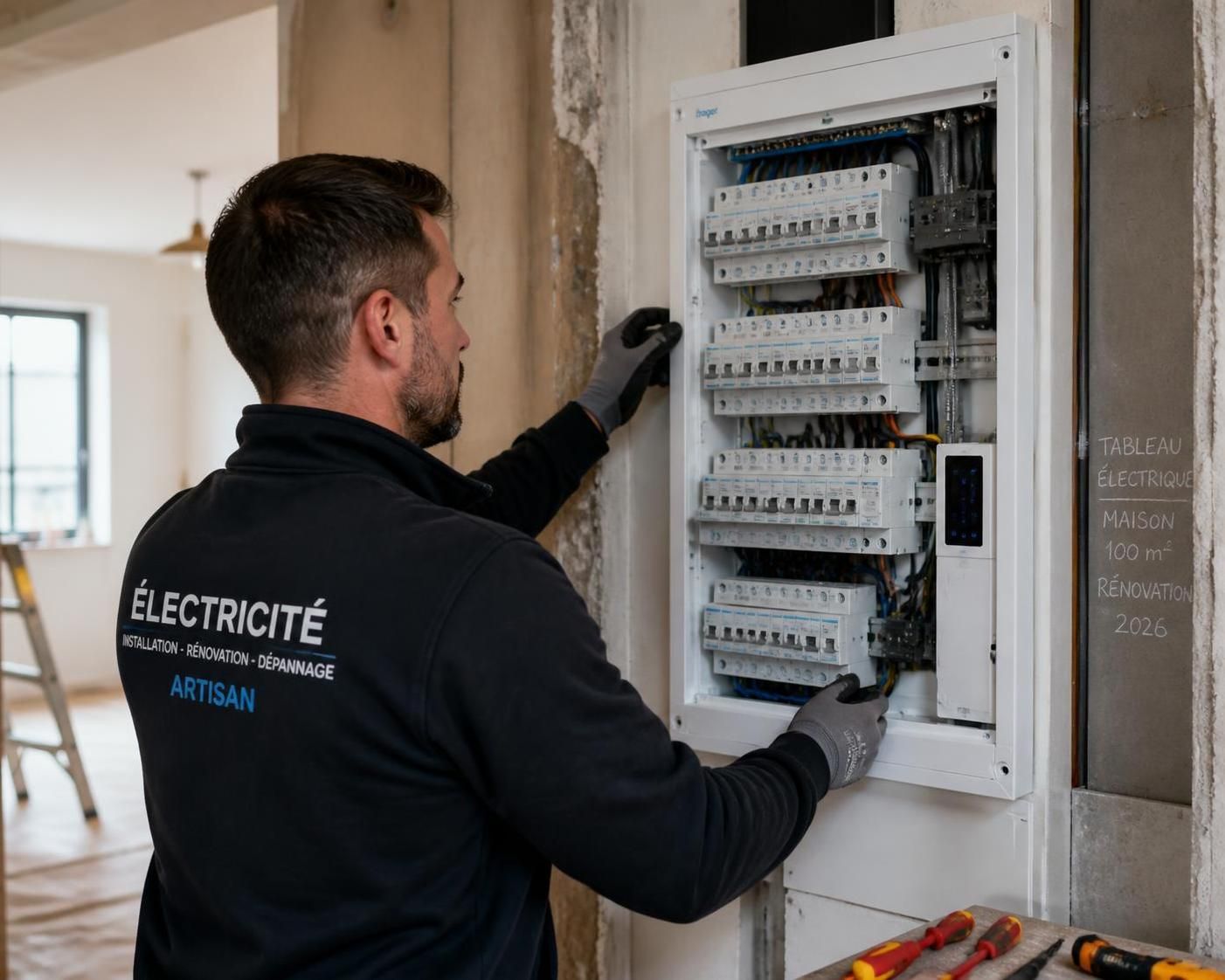 découvrez le prix moyen estimé pour la rénovation électrique d'une maison de 100 m2 en 2026, incluant les coûts des matériaux et de la main-d'œuvre.