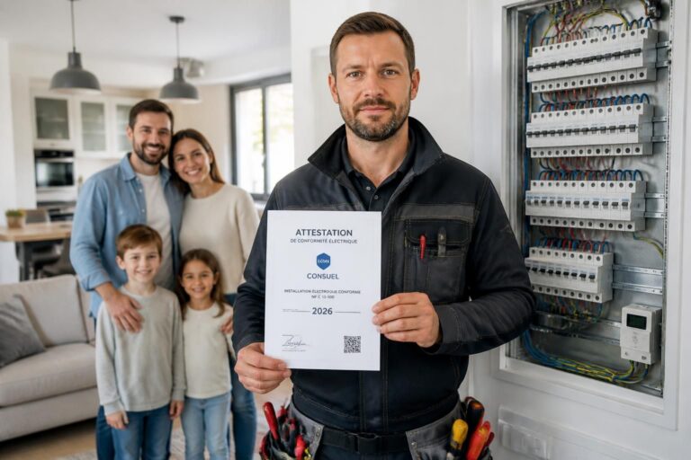 découvrez pourquoi l'attestation de conformité électrique est indispensable en 2026, ses enjeux réglementaires et comment elle garantit la sécurité de vos installations.
