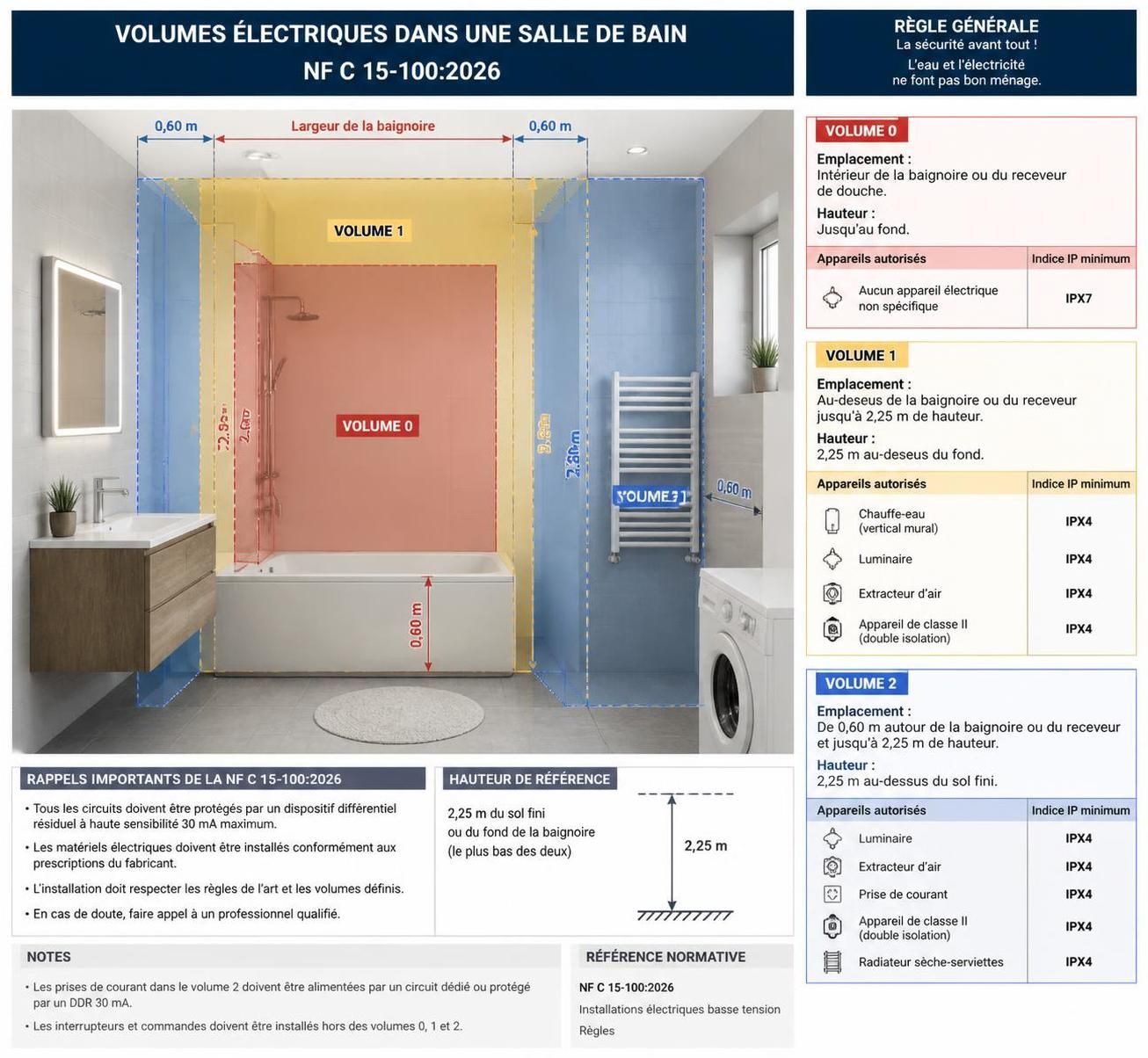 découvrez les normes électriques à respecter dans une salle de bain en 2026 pour garantir sécurité et conformité lors de vos installations.