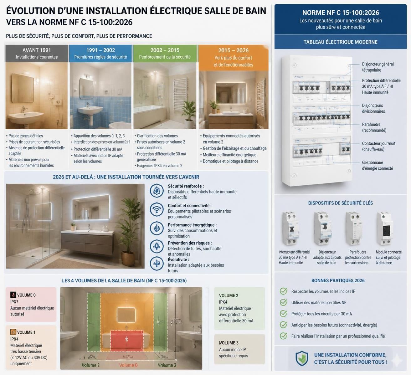 découvrez les règles essentielles de la norme électrique pour la salle de bain en 2026 afin d'assurer sécurité et conformité lors de vos installations.