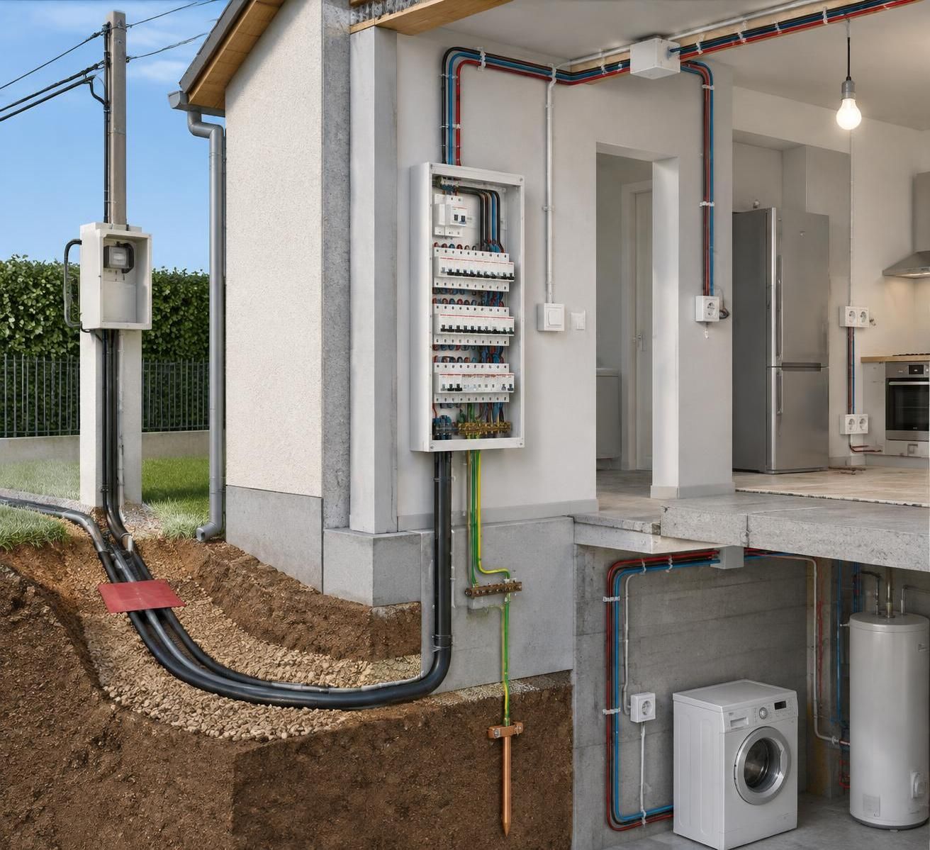 calculez la section de câble électrique adaptée à votre installation selon la puissance, la longueur et l’intensité, pour un choix sûr et efficace.