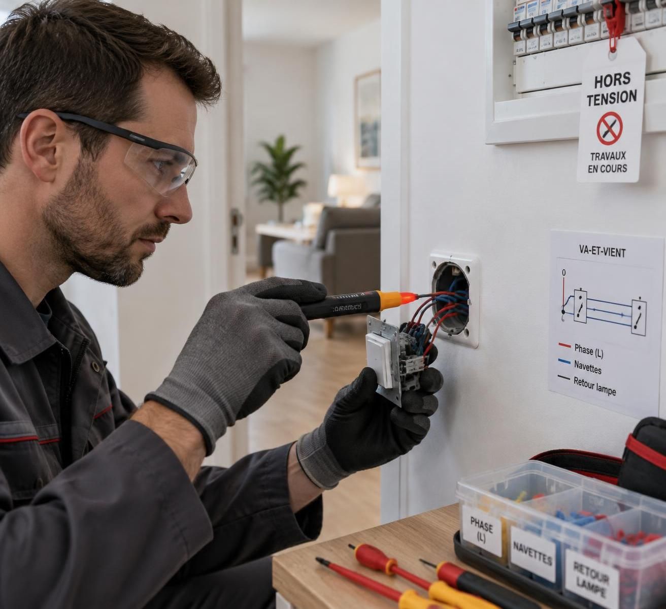 apprenez à brancher un va-et-vient électrique étape par étape : repérez les fils, raccordez les interrupteurs et respectez les consignes de sécurité.