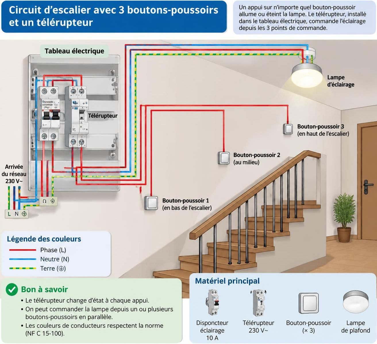 découvrez comment câbler un télérupteur étape par étape : schéma de branchement, matériel nécessaire et conseils pour réaliser une installation sûre.