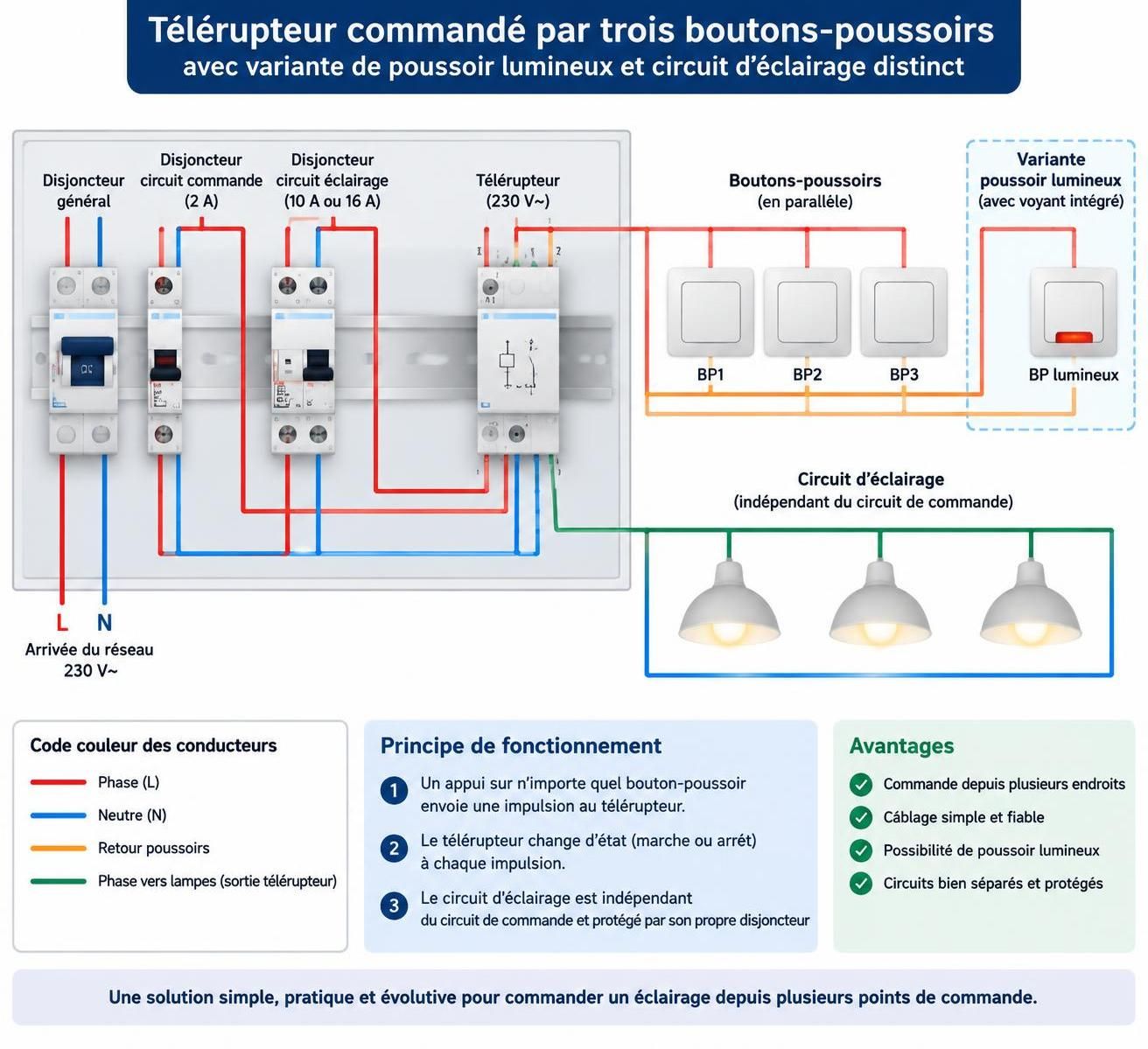 découvrez comment câbler un télérupteur étape par étape : branchements, schéma électrique et consignes de sécurité pour piloter votre éclairage.