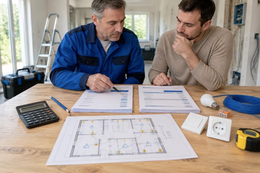 découvrez un exemple de devis d’électricité pour une maison de 100 m² : apprenez à décrypter les postes de dépense et à comparer les offres.