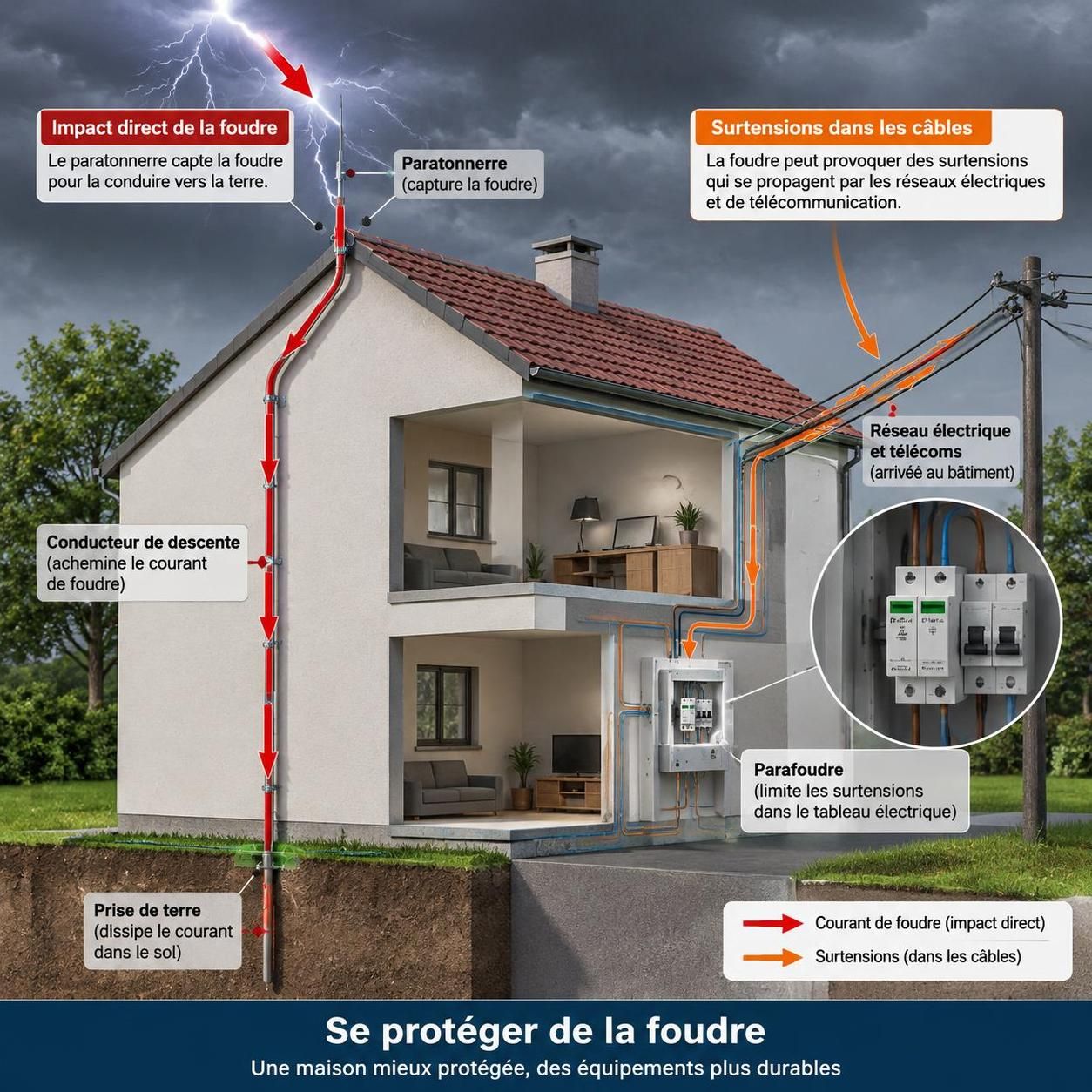 parafoudre ou paratonnerre : découvrez leurs différences, leur rôle et la protection à choisir pour protéger efficacement votre habitation contre la foudre.